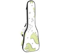 Ukulele Bolsa Funnt Dinosaurs Baby Ukulele Caso para Soprano Tenor Concierto 23 pulgadas 10MM Grueso suave acolchado correas ajustables Gig Bag