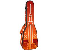 Ukulele bolsa increíble Japón Tokio patrón rojo Ukulele caso para Soprano Tenor Concierto 23 pulgadas 10MM grueso suave acolchado correas ajustable bolsa