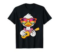 Ukulele de pato vibraciones de verano hawaianas Camiseta