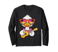 Ukulele de pato vibraciones de verano hawaianas Manga Larga