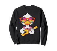 Ukulele de pato vibraciones de verano hawaianas Sudadera