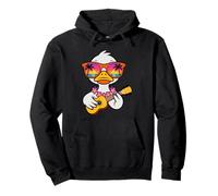 Ukulele de pato vibraciones de verano hawaianas Sudadera con Capucha