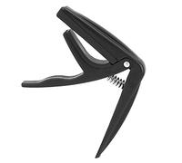 Ukulele de Plástico -Capo con Accesorios de Instrumentos Primavera para el Ajuste Tono Simple Adapta el Ukelele y 4 Cuerdas Compañeros (BLACK)