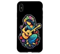 Ukulele Girl Graphic Lecciones de música para niñas Carcasa para iPhone XS Max