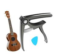 Ukulele Pick Clamp, Guitar Capo, 4-In-1 Acoustic Electric Built-In Tuning, Function Multi-Purpose Musical, Instrument Accessory For Ukulele, Banjo Studio Stage, 3.15x3.74 Inches