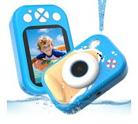 Ukuu Cámara Fotos Infantil, 48MP HD 1080P Cámara Acuática para Niños con Pantalla de 2,4 Pulgadas Ideal para Deportes Acuáticos, Natación y Playas (Azul)