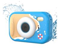 Ukuu Cámara Fotos Infantil, 48MP HD 1080P Cámara Acuática para Niños con Pantalla de 2,4 Pulgadas + SD 32GB Regalo Juguete para Niños y Niñas de 3-12 Años (Azul)