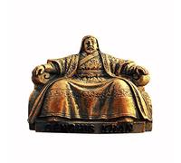 Ulaanbaatar Mongolia 3D Genghis Khan Estatua Imán de nevera Regalo de recuerdo, resina hecha a mano Mongolia Refrigerador Imán Colección de decoración para el hogar y la cocina