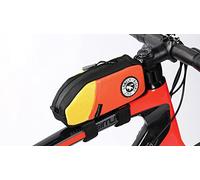 ULAC Bolsa Bicicleta Cuadro Impermeable 0,9L Portaobjetos Complementos Bicicleta Bolsa Cuadro MTB Enganche Tubo Superior 18x9x5,5 cm para Herramientas Ciclismo y Móvil