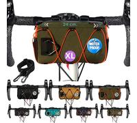 ULAC Bolsa Manillar Bicicleta Grande con Bandolera Bolsa Bici Impermeable Nylon 3,8L 24x14x14 cm Accesorios para Bicicleta MTB E-Bikes Complementos Cesta Porta Herramientas y Móvil