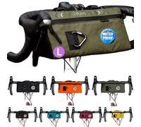 ULAC Bolsa Manillar Bicicleta Triangular Bolsa Bici Grande Impermeable Nylon Poliéster 3,2L 29x14x14 cm Accesorios para Bicicleta MTB E-Bikes Complementos Porta Herramientas y Móvil