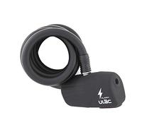 ULAC - Candado Cable Espiral con Alarma THE BEE | Tecnología Neo Alarm | Sensor de Movimiento 110dB | Acero Trenzado | 2 Llaves Únicas | Incluye Pilas