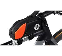 ULAC Nomadpak Trekking - Bolsa de avituallamiento para tubo superior de bicicleta, 0,9 l (negra y naranja)