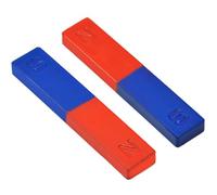 ulafbwur Imán 2 unids/set de experimentos de física Pole herramienta de enseñanza rojo azul pintado N/S barra imán