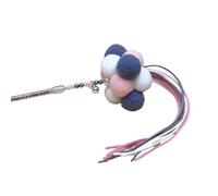 ulafbwur Juguetes para gatos Interactivo Manual Interactivo Pompom Borla Varita de Burlas Juguete para Gatito Suministro de Mascotas Juguetes para Gatos