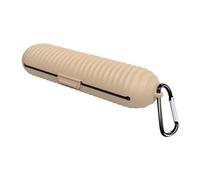 ulafbwur Soporte para brochas de maquillaje de viaje, bolsa de cepillo de maquillaje portátil, bolsa de cepillo de maquillaje de silicona, estuche organizador de artículos de tocador de viaje