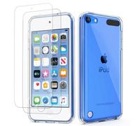 ULAK Funda iPod Touch 7, iPod Touch 5/6 Carcasa con 2 películas Protectoras Híbrido Clear Slim Cubierta de la Suave Resistente a Rayones Absorción de Choque Caso para iPod Touch 5/6/7 - Transparente