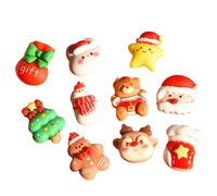 Ulalaza 100pcs Resina Mini Ornamento Artesanías Accesorios Lindo Slime Encantos Conjunto Mezclado para Creatividad Hecho a Mano DIY Diseño de la Escena Micro Decoración del Hogar