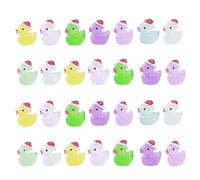 Ulalaza 100pcs Resina Mini ornamento patos pájaros slime encantos conjunto mixto artesanías accesorios bricolaje miniatura escena diseño micro decoración del hogar