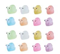 Ulalaza 100pcs Resina Mini ornamento pequeños animales Slime encantos conjunto mixto artesanías accesorios bricolaje miniatura escena diseño micro decoración del hogar
