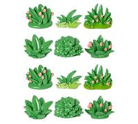 Ulalaza 30pcs Resina Mini Ornamento Animales Plantas Slime Encantos Conjunto Mezclado Artesanías Accesorios DIY Miniatura Diseño de la Escena Micro Decoración del Hogar