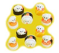 Ulalaza 30pcs Resina Mini Ornamento Artesanías Accesorios Lindo Slime Encantos Conjunto Mezclado para Creatividad Hecho a Mano DIY Diseño de la Escena Micro Decoración del Hogar