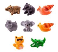 Ulalaza 30pcs Resina Mini ornamento patos pájaros slime encantos conjunto mixto artesanías accesorios bricolaje miniatura escena diseño micro decoración del hogar