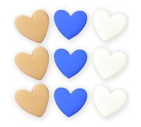Ulalaza 50pcs Resin Mini Heart Ornament Handicrafts Accessories Slime Charms Mixed Set DIY Miniature Scene Layout Micro Home Decoration
