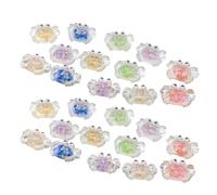 Ulalaza 50pcs Resina Mini organismo marino slime encantos conjunto mixto artesanías accesorios bricolaje miniatura escena diseño micro decoración del hogar