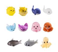 Ulalaza 50pcs Resina Mini Ornamento Animales Plantas Slime Encantos Conjunto Mezclado Artesanías Accesorios DIY Miniatura Diseño de la Escena Micro Decoración del Hogar