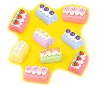 Ulalaza 50pcs Resina Mini Ornamento Artesanías Accesorios Lindo Slime Encantos Conjunto Mezclado para Creatividad Hecho a Mano DIY Diseño de la Escena Micro Decoración del Hogar