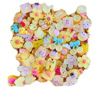 Ulalaza 50pcs Resina Mini Ornamento Artesanías Accesorios Lindo Slime Encantos Conjunto Mezclado para Creatividad Hecho a Mano DIY Diseño de la Escena Micro Decoración del Hogar