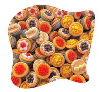 Ulalaza 50pcs Resina Mini Ornamento Bebidas Tortas Artesanía Accesorios Slime Encantos Conjunto Mixto DIY Miniatura Diseño de la Escena Micro Decoración del Hogar