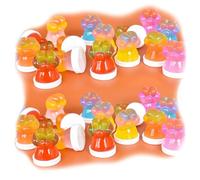 Ulalaza 50pcs Resina Mini Ornamento Bebidas Tortas Artesanía Accesorios Slime Encantos Conjunto Mixto DIY Miniatura Diseño de la Escena Micro Decoración del Hogar