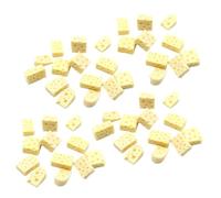 Ulalaza 50pcs Resina Mini Ornamento Pan Artesanías Accesorios Slime Encantos Conjunto Mixto DIY Miniatura Diseño de la Escena Micro Decoración del Hogar