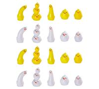 Ulalaza 50pcs Resina Mini ornamento patos pájaros slime encantos conjunto mixto artesanías accesorios bricolaje miniatura escena diseño micro decoración del hogar