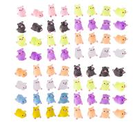 Ulalaza 50pcs Resina Mini ornamento patos pájaros slime encantos conjunto mixto artesanías accesorios bricolaje miniatura escena diseño micro decoración del hogar