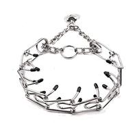 Ulalaza Collar de Entrenamiento con Punta de Perro con Puntas de Goma Pit Bull Pastor alemán Collar de pellizco de Metal Suministros para Mascotas