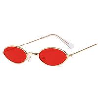 Ulalaza Gafas de sol de moda Metal Pequeño Redondo Clásico Vintage Retro Sombra Moda Todo-fósforo Gafas de moda para hombres y mujeres