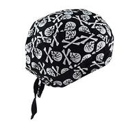 Ulalaza Gorro bandana transpirable de algodón Durag para la cabeza, gorro pirata, gorro de calavera para hombre y mujer, YH-07, Talla única
