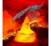 Ulalaza Lámpara de dragón de fuego, lámpara de dragón de hielo, lámpara de noche con impresión 3D, lámpara de luna con regalo USB adecuada para decorar dormitorio