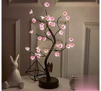 Ulalaza Lámpara de Rama de árbol de Cadena de Cobre Estrellado con batería LED o Suministro USB Luz de Noche de Alambre cálido con Interruptor táctil para la decoración de la habitación del hogar