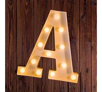 Ulalaza Señal de luz LED en Blanco y Negro 2xAA Carpa de Letras con Pilas para Boda Fiesta de cumpleaños Lámpara de Navidad Luz de Noche