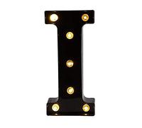 Ulalaza Señal de luz LED en Blanco y Negro 2xAA Carpa de Letras con Pilas para Boda Fiesta de cumpleaños Lámpara de Navidad Luz de Noche