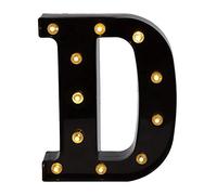 Ulalaza Señal de luz LED en Blanco y Negro 2xAA Carpa de Letras con Pilas para Boda Fiesta de cumpleaños Lámpara de Navidad Luz de Noche