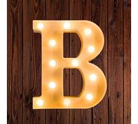 Ulalaza Señal de luz LED en Blanco y Negro 2xAA Carpa de Letras con Pilas para Boda Fiesta de cumpleaños Lámpara de Navidad Luz de Noche