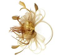 Ulalaza Sombrero Tocado para Mujer, Pinza para el Pelo, Pluma, Boda, Novia, cóctel, Derby, Iglesia, Banquete para niñas