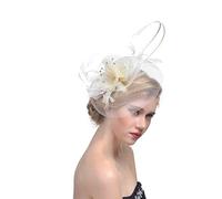 Ulalaza Sombrero Tocado para Mujer, Pinza para el Pelo, Pluma, Boda, Novia, cóctel, Derby, Iglesia, Banquete para niñas