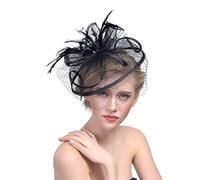 Ulalaza Sombrero Tocado para Mujer, Pinza para el Pelo, Pluma, Boda, Novia, cóctel, Derby, Iglesia, Banquete para niñas