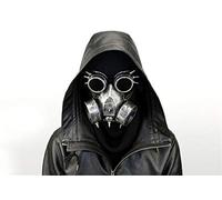 Ulalaza Steampunk Gas Goggles Máscara Retro Gothic Punk Zombie Soldiers Skull Mask para Halloween Cosplay Props